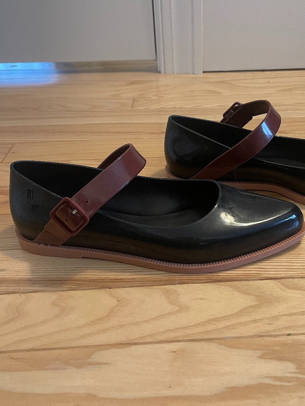 Women's Melissa Mary Jane PVC Flats - Size 8 - Picture 3 of 8